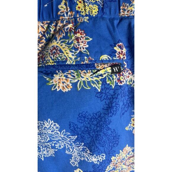 Houston White X Target Adult Blue Floral Chino Pleated Cotton Stretch Pants XL - Picture 6 of 9